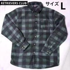 RETRIEVERS CLUB 長袖シャツ L チェックあったかフリースメンズ