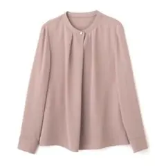 ナチュラルビューティーベーシック　フロントタックジョーゼットブラウス　S