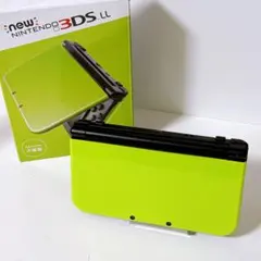 美品 任天堂 Newニンテンドー3DS LL RED-001 ライム ブラック