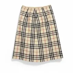 BURBERRY BLUE LABEL チェック柄スカート 38 リネン　レースのサムネイル