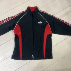 PUMA プーマフルジップジャケット ジャージ 130 黒/赤