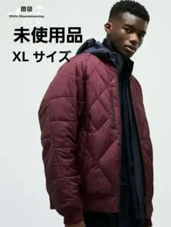 ユニクロ　リサイクルハイブリッドダウンジャケット　ワイン　XL
