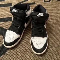 NIKE AIR JORDAN 1キッズ21cm白黒パンダカラー AJ1 子供用
