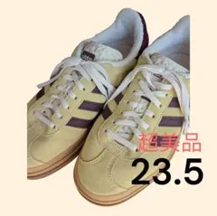 adidas ガゼルボールド スニーカー 厚底 イエロー 23.5