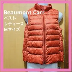 中古80.Beaumont Carr ベスト M オレンジ 朱色 レディース