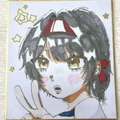 手描きイラスト 色紙 オリジナル