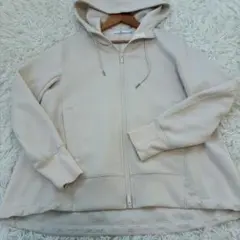 UNIQLO　+J　ジップアップ　パーカー　アイボリー　Lサイズ