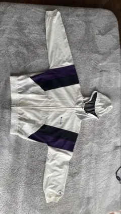 Champion フード付きジャケット Lサイズ ホワイト/パープル