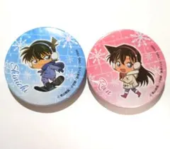 名探偵コナン セガ プライズキャンペーン 2019 第1弾 缶バッジ 蘭 新一