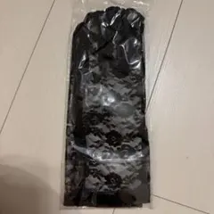 黒 レース手袋 ショート丈