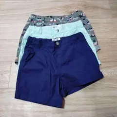 ​【未使用に近い】H&M ショートパンツ 3枚セット 130cm★まとめ売り
