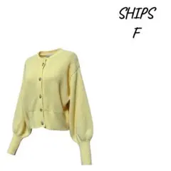 SHIPS カーディガン ニット F イエローショート丈 レディースシップス 春