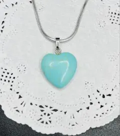 ハート型ターコイズのペンダントネックレス