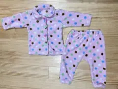 女の子 フリースパジャマ ピンク90 秋冬パジャマ