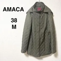AMACA アマカ キルティング ジャケット 春 冬フード 軽量 38 Mサイズ