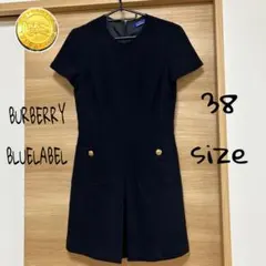 ☆美品【BURBERRY BLUE LABEL】半袖ワンピース 36 BURBERRY BLUE LABEL 「BURBERRY LABEL」 半袖ワンピース 36