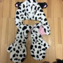 耳付き帽子　ファーマフラー　101匹わんちゃん　ファンキャップ