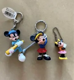 【平成レトロ】ミッキーマウス　ミニーマウス　マスコットキーホルダー　未使用
