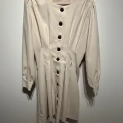 MAJESTICLEGONベージュ 長袖 ミニワンピース