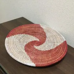 かご編み　平かご　ザル　物入れのサムネイル