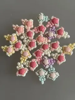 10個ミニパサイズ　デコパーツ星ステッキ