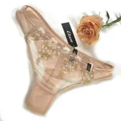 ❤︎フランスランジェリー Etam ❤︎ パールピンクのチュール刺繍入ソング