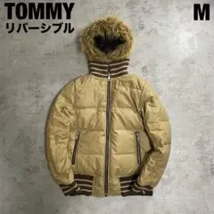 美品トミーヒルフィガー 合皮レザー 中綿 星 ベスト ジャケット 