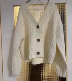 【専用】アイボリー ケーブルニット カーディガン