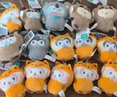 サンリオ　どうぶつ着ぐるみマスコット　きつね編 たぬき編　コアラ編