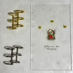 ✨pue♡ 様専用✨A6 アクリルレジンバインダー　リング付き　韓国　貯金