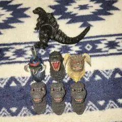 昭和レトロ ゴジラ 東宝怪獣軍団 ターゲットセット&消しゴム 山勝 新品 