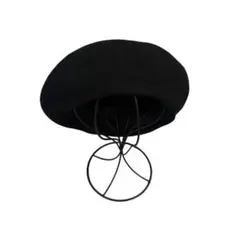 【新品未使用】ブラック ウール ベレー帽