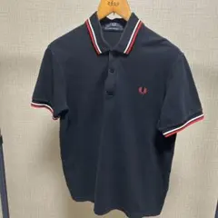 フレッドペリー　イギリス製　黒ポロシャツ　M
