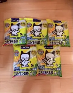 LION ニオイをとる砂 リラックスグリーンの香り 5L×5袋のサムネイル