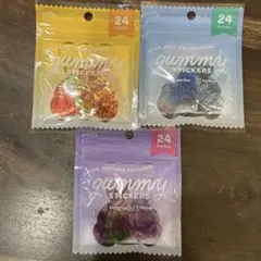amifa グミステッカー フレークシール ぷっくりキャンディ24P 3点セット