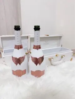 エンジェルシャンパン 空き瓶 2本セット ピンク 水色 ファー - メルカリ