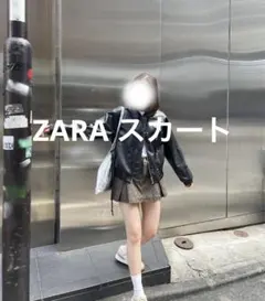 zara スコート ショートパンツ xs ミニ丈 茶色 黒 ブラウン
