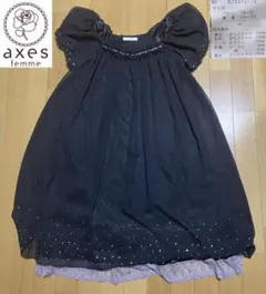 axes femme ブラックドレス M