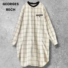 ジョルジュレッシュ　長袖ロングシャツワンピース　チェック　羽織り　M