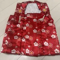 七五三 初節句 被布コート 赤 梅柄 3歳 女の子