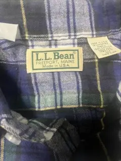usa製 llbean コットンプリントネルシャツ チェック
