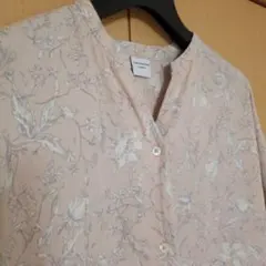 URBAN RESEARCH DOORS＊くすみピンク花柄長袖シャツワンピース