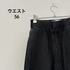 オールドネイビー【L】ワイドパンツ デニム 無地 黒 バギーパンツ カジュアルのサムネイル