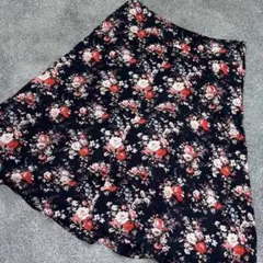 ローラアシュレイ　フラワープリントスカート