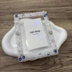 171♡ホイップデコ トレカケースデコ B7 オーロラ青 さくらんぼ y2k