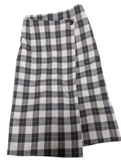 美品 LEPSIM チェック柄ラップスカート Lサイズレプシィム