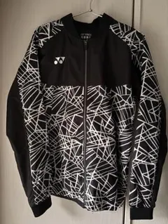 YONEX 幾何学模様ジャージ XS 黒/白