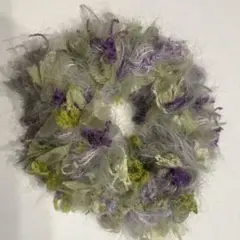 フリルシュシュ 紫 緑