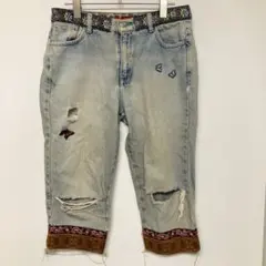 CHEAP MONDAY デニムパンツ スカルパッチ 赤耳 - メルカリ