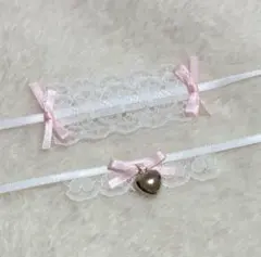 ヘッドドレス スタイ　10cm ぬいぐるみ　服　前掛け　ピンク